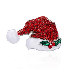 Rhinestone Crystal Christmas Enamel Brooch Pin - Puritific