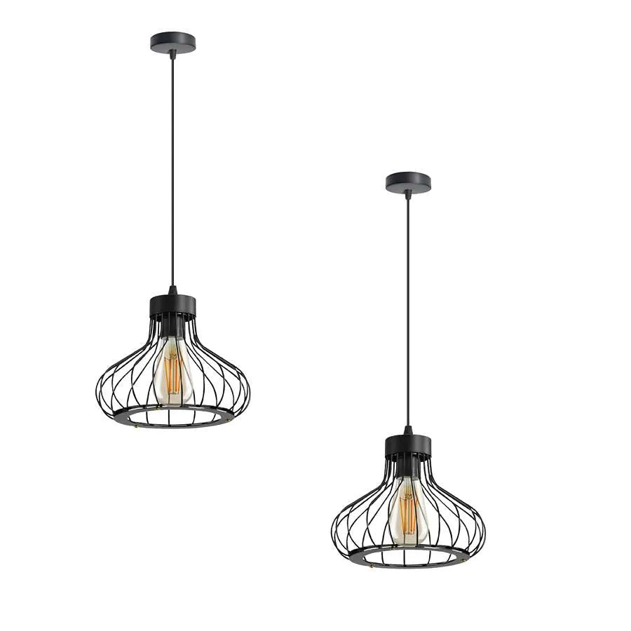 Single bulb guard cage ceiling pendant lights~ 5123-2