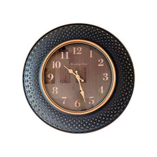 Antique-Style Black Battery-Powered Round Wall Clock~ 5155-2