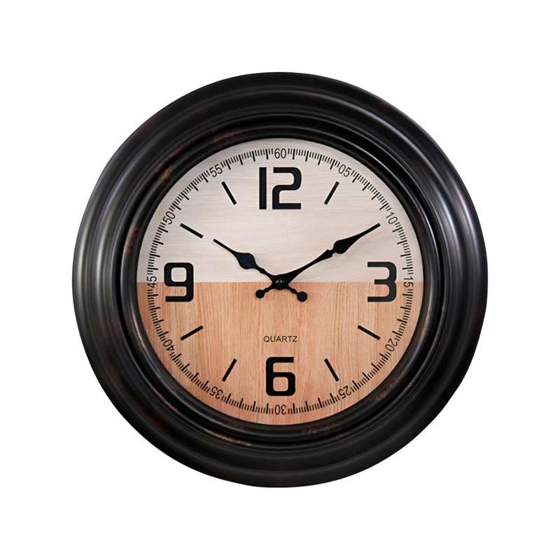 Black Round Vintage Wall Clock a Headpiece for Living Rooms~ 5154-2