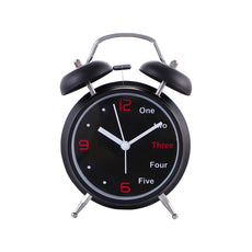 Classic Loud Black Bell Alarm Clock (Analog Quartz) ~5222-2