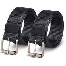 2 Nylon Skinny Waistband Adjustable Pin Buckle Belts for Men's~5338-5