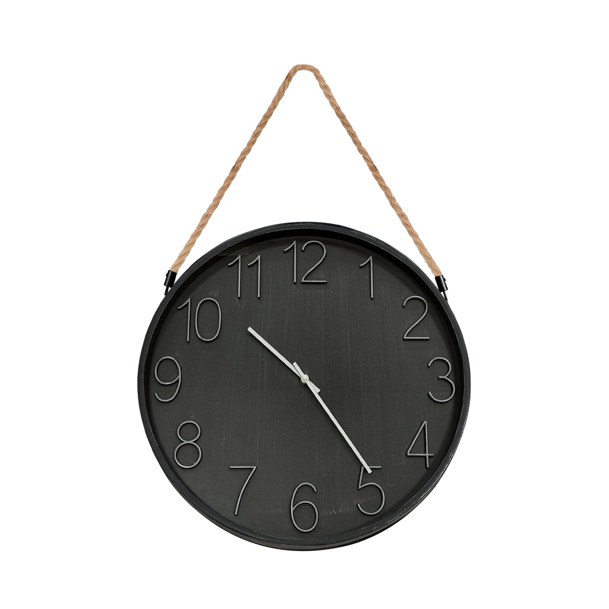 Unique 50cm Round Wall Clock with Rope hanging for Living Room~ 5153-3