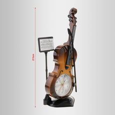 Violin Design Alarm Clock-Creative Bedside Clock for Music Lovers~5224-3