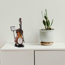 Violin Design Alarm Clock-Creative Bedside Clock for Music Lovers~5224-0