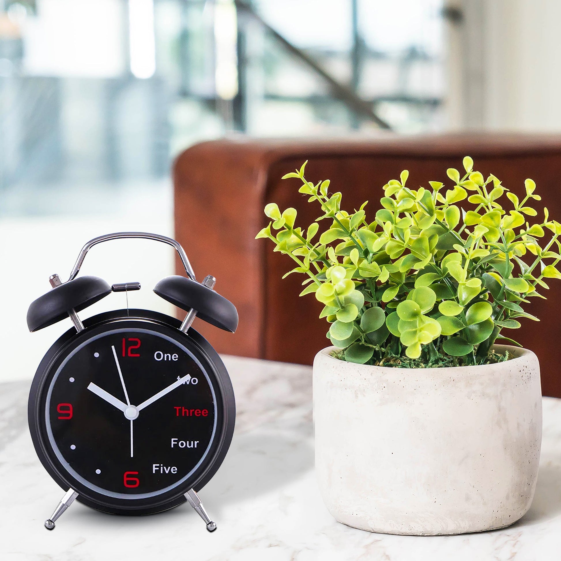 Classic Loud Black Bell Alarm Clock (Analog Quartz) ~5222-0