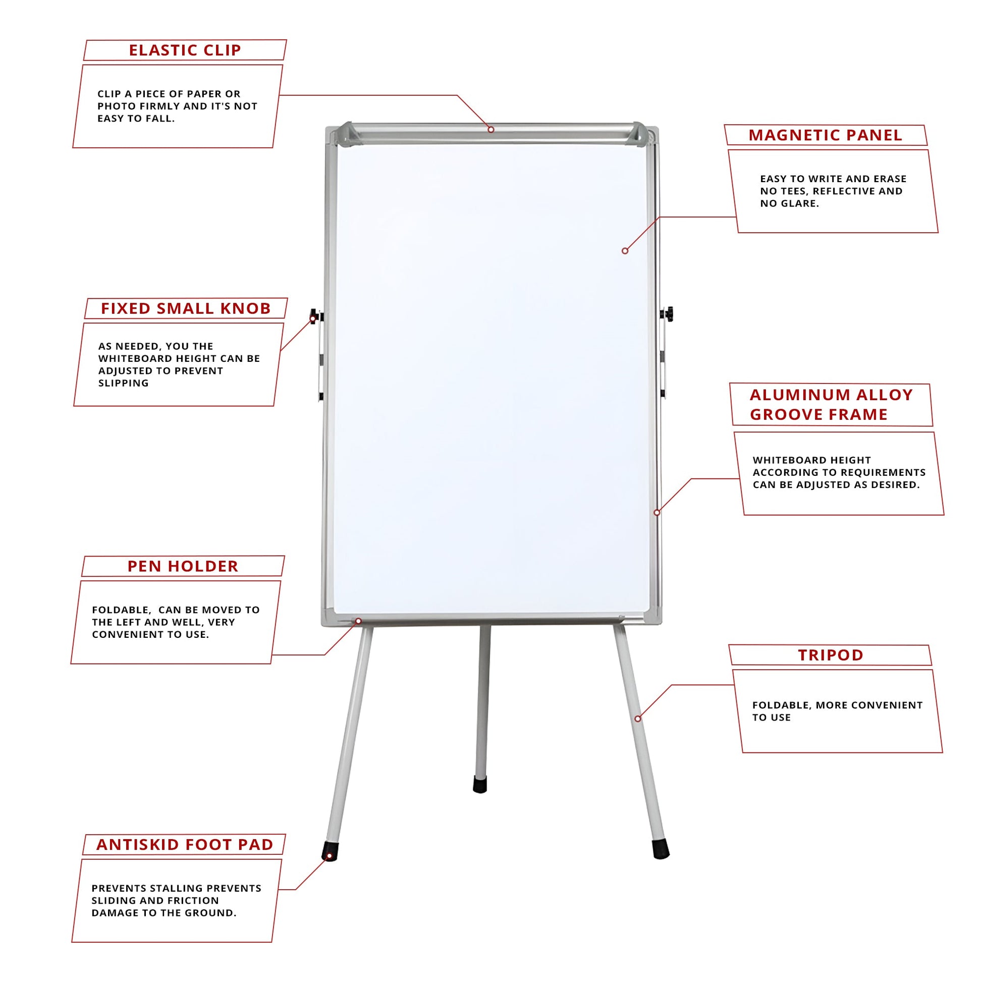 Stand Magnetic Easel-style Dry Erase Portable White Board ~5309-3