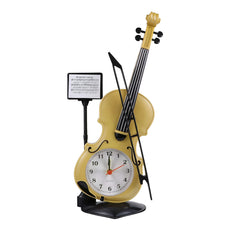 Violin Design Alarm Clock-Creative Bedside Clock for Music Lovers~5224-6