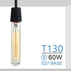 T130 Bulb 60W E27 Dimmable Filament Vintage Light Bulb~3236-1