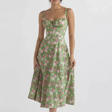 Summer Floral A-line Dress - Puritific