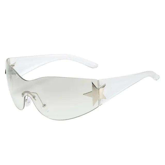 Y2K Star Punk Sports Sunglasses - UV400 Designer Sun Goggles for Men and Women - Puritific