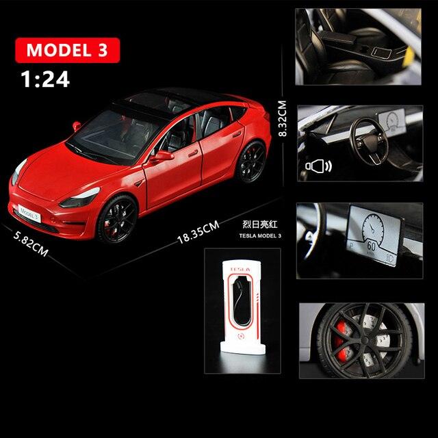 1:24 Tesla Roadster Model Y Model 3 - Puritific