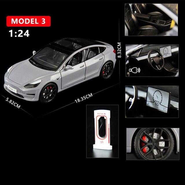 1:24 Tesla Roadster Model Y Model 3 - Puritific