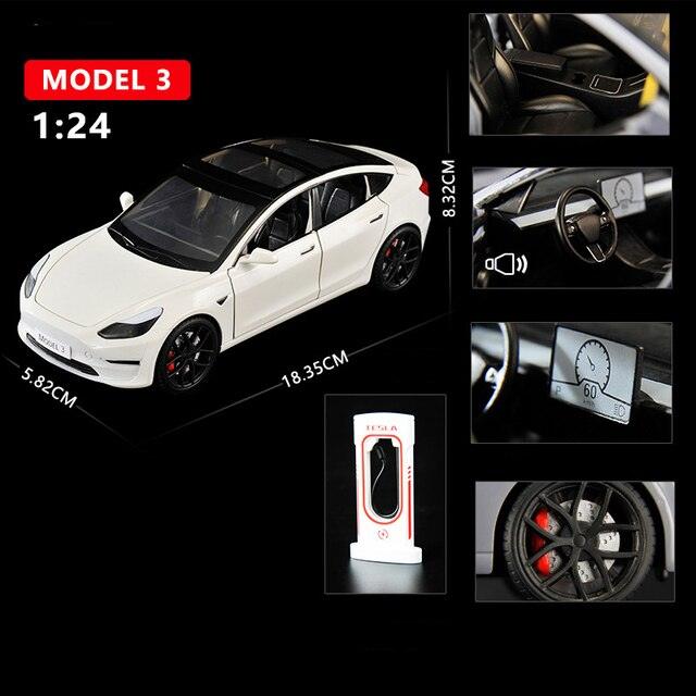 1:24 Tesla Roadster Model Y Model 3 - Puritific