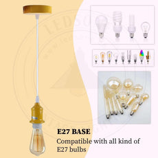 10 Pack Industrial Pendant Light Fitting,Lamp Holder Ceiling Hanging Light~4275-2