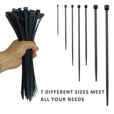 Black Cable Ties Self Locking Heavy Nylon Wire Wrap Zip ~5359-3