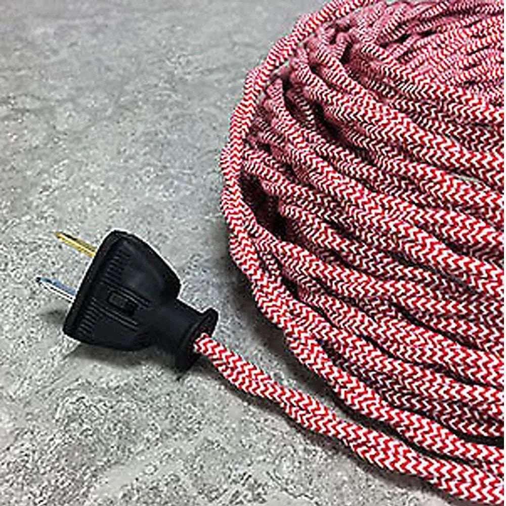 10m 2core Twisted Italian Braided Cable,Electrical Fabric Lamp Cable Wire Cord ~4785-7