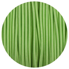 10m Light Green 2 Core Round Fabric Flex Braided Cloth Cable Lighting Wire~4723-2