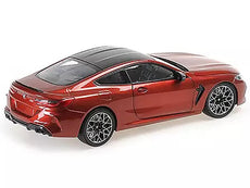 2020 BMW M8 Coupe Red Metallic with Carbon Top 1/18 Diecast Model Car by Minichamps-3