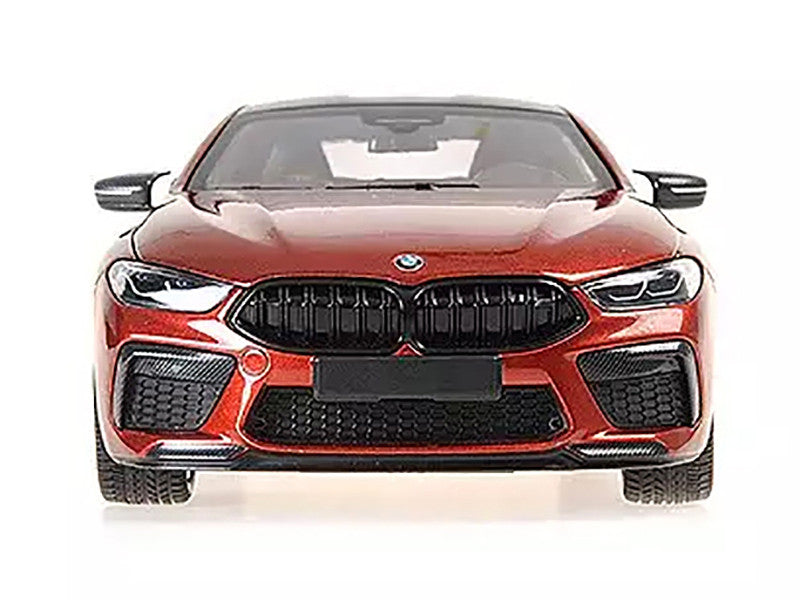 2020 BMW M8 Coupe Red Metallic with Carbon Top 1/18 Diecast Model Car by Minichamps-4