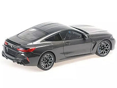 2020 BMW M8 Coupe Gray Metallic with Carbon Top 1/18 Diecast Model Car by Minichamps-4