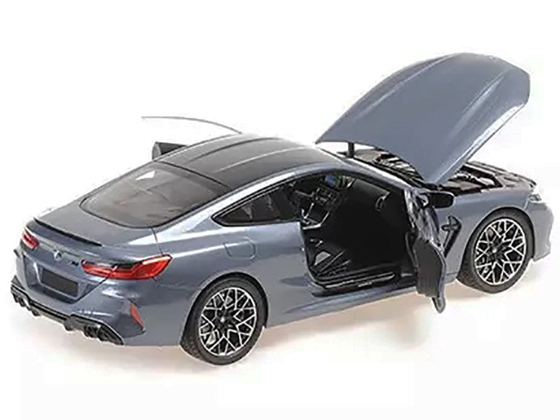 2020 BMW M8 Coupe Blue Metallic with Carbon Top 1/18 Diecast Model Car by Minichamps-3