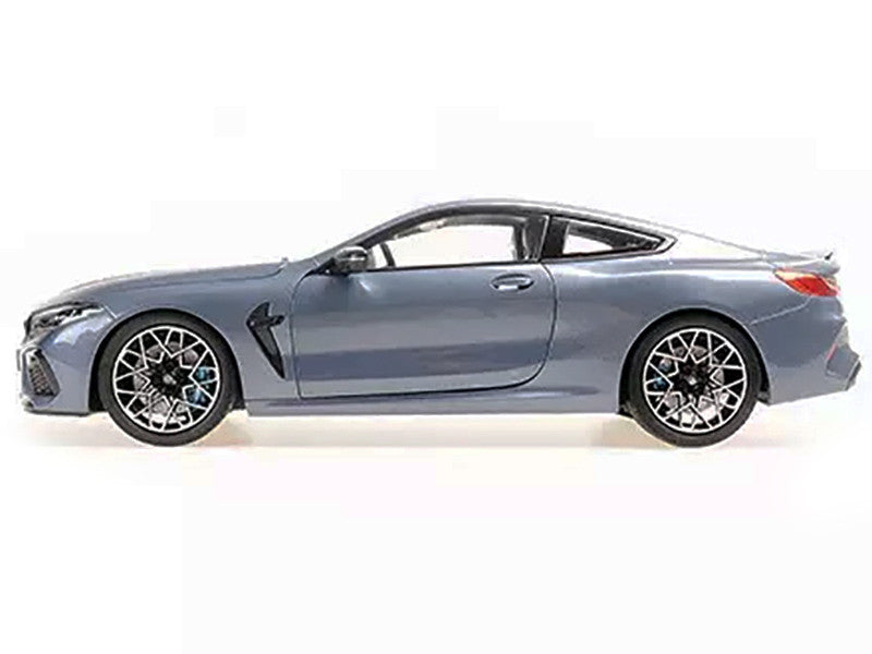 2020 BMW M8 Coupe Blue Metallic with Carbon Top 1/18 Diecast Model Car by Minichamps-1