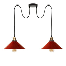 Red 2 Way Retro Industrial Ceiling E27 Hanging Lamp Pendant Light~3499-2