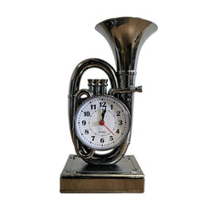 Vintage Trumpet Alarm Clock: Small, Stylish & Wakes You Up! ~5227-5