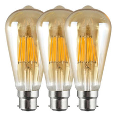 Vintage Style LED  B22 ST64 8W Unique Designer Style Amber Light Bulb ~ 5173-3