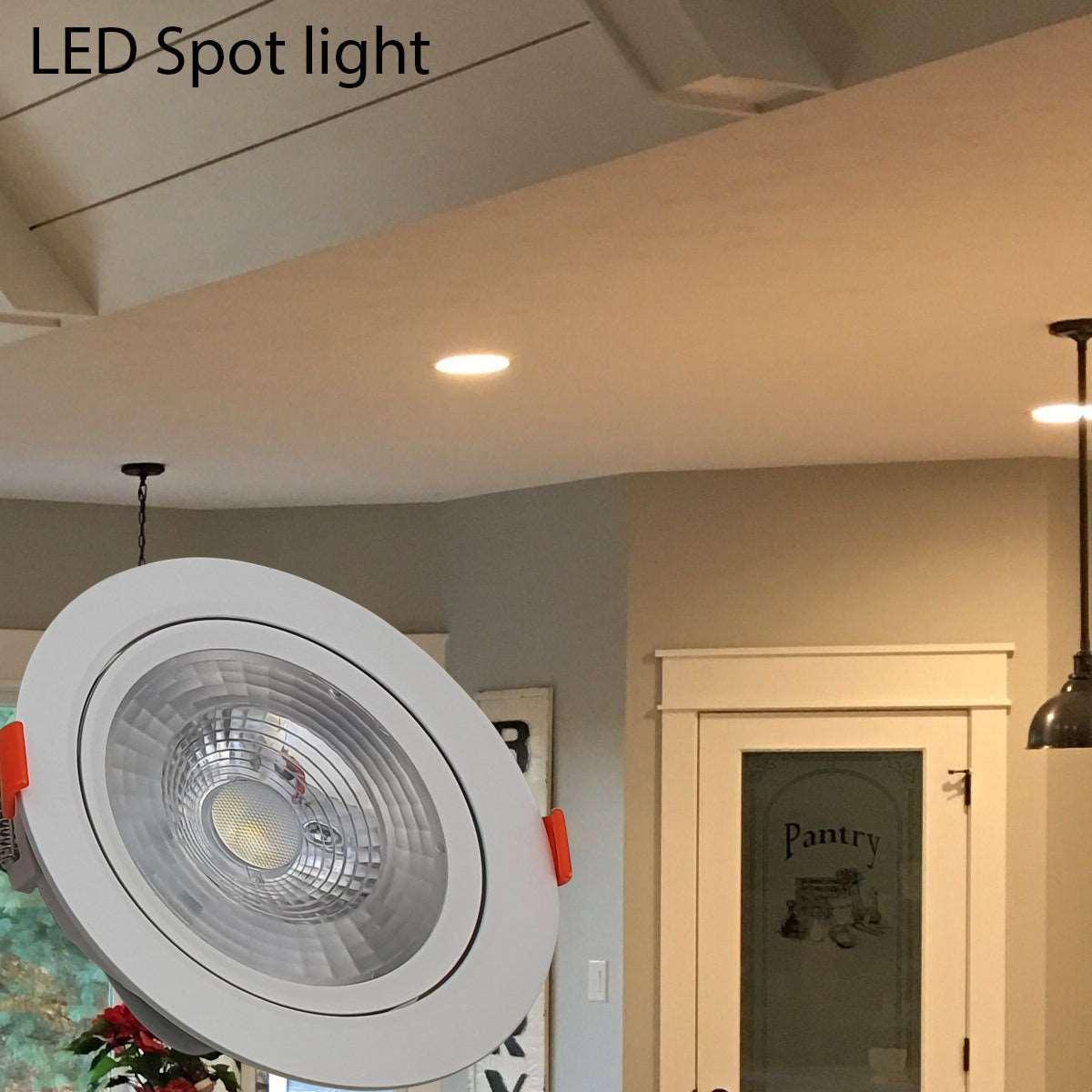 12W Modern LED Adjustable Tilt Angle Downlight Recessed Round Ceiling Spotlights~2533-5