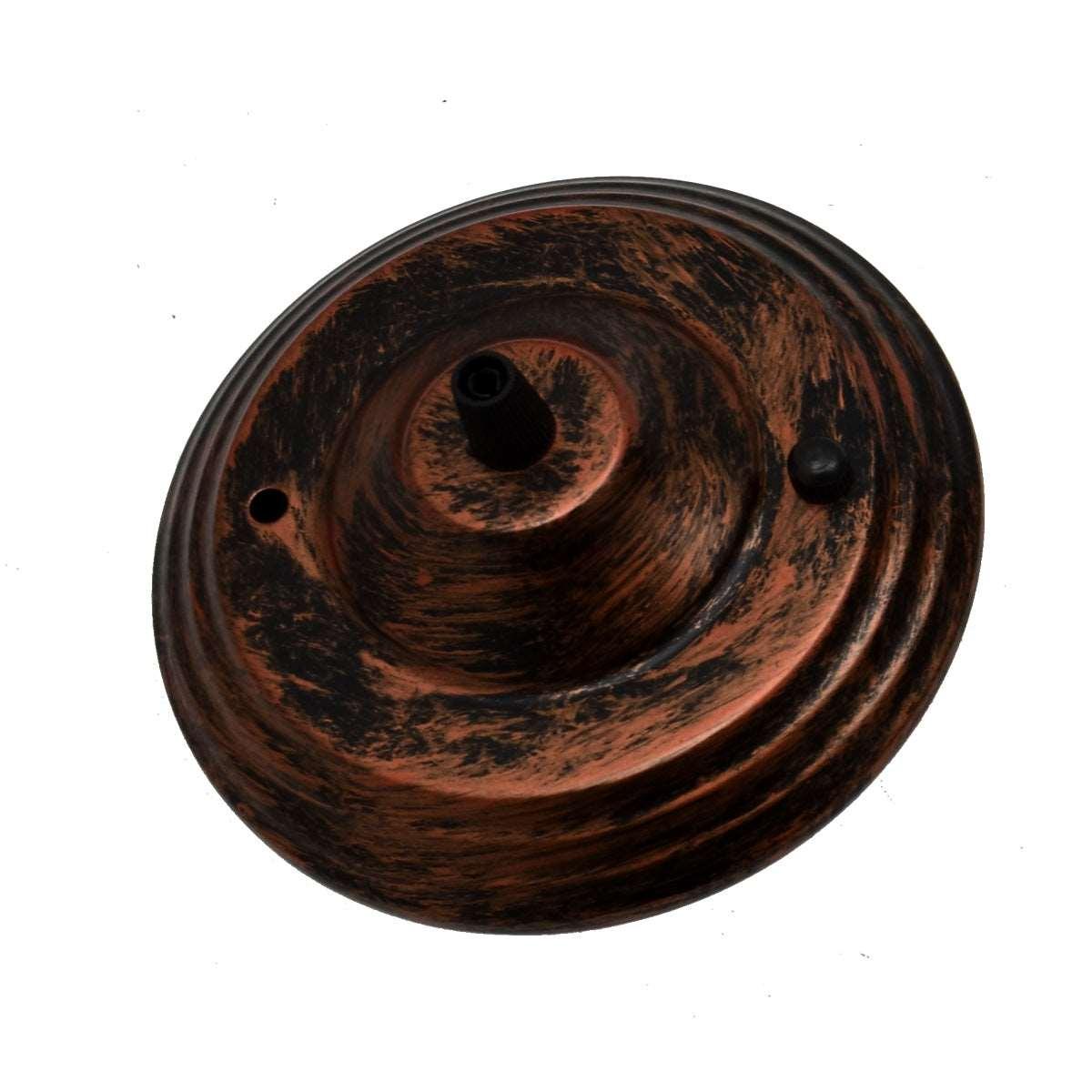 140mm Ceiling Rose Brushed Rustic Red Color Pendant Cable Grip Flex Plate For Light Fitting~2657-3