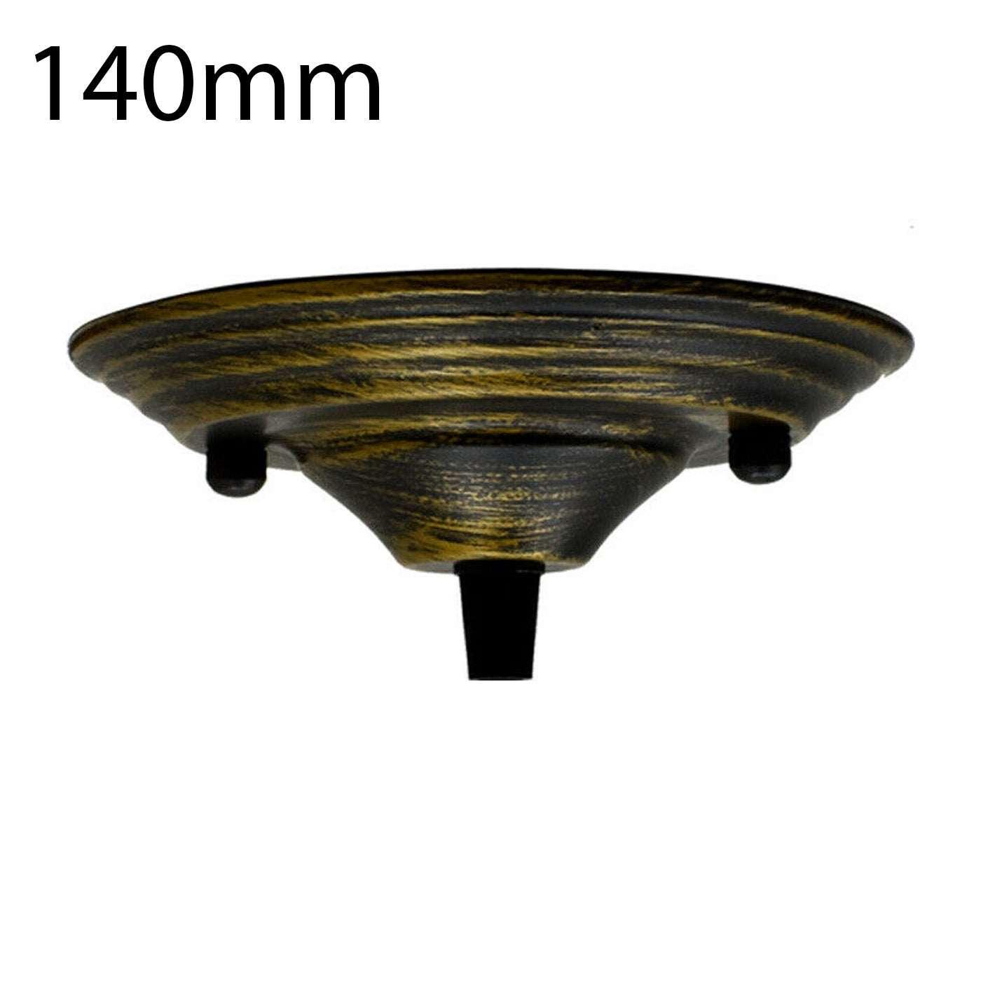 140mm Single Outlet Drop Metal Front Fitting Ceiling Rose~1452-10