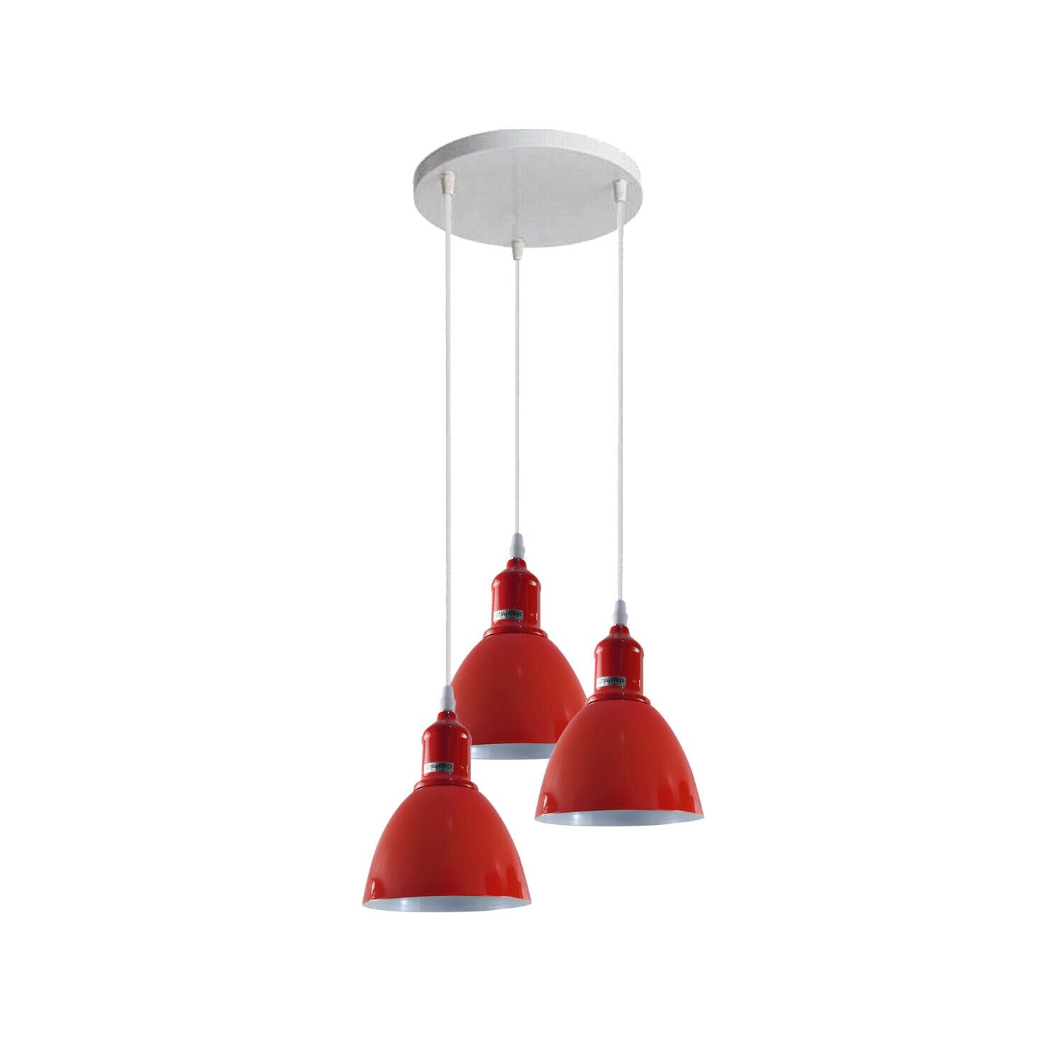 Red 3- Light Ceiling Pendant Shade Classic ~3904-2