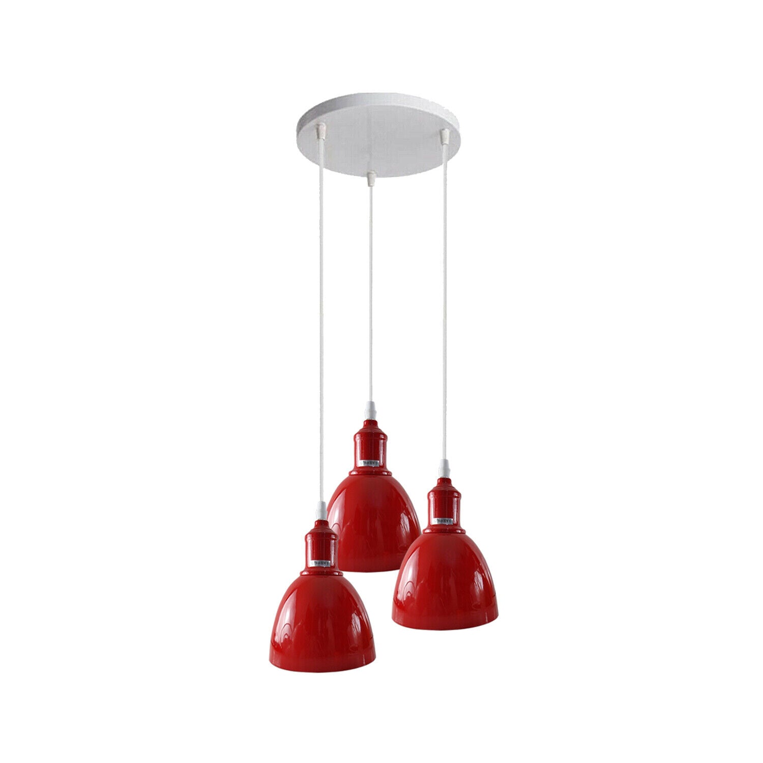 Red 3- Light Ceiling Pendant Shade Classic ~3904-3