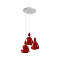 Red 3- Light Ceiling Pendant Shade Classic ~3904-3