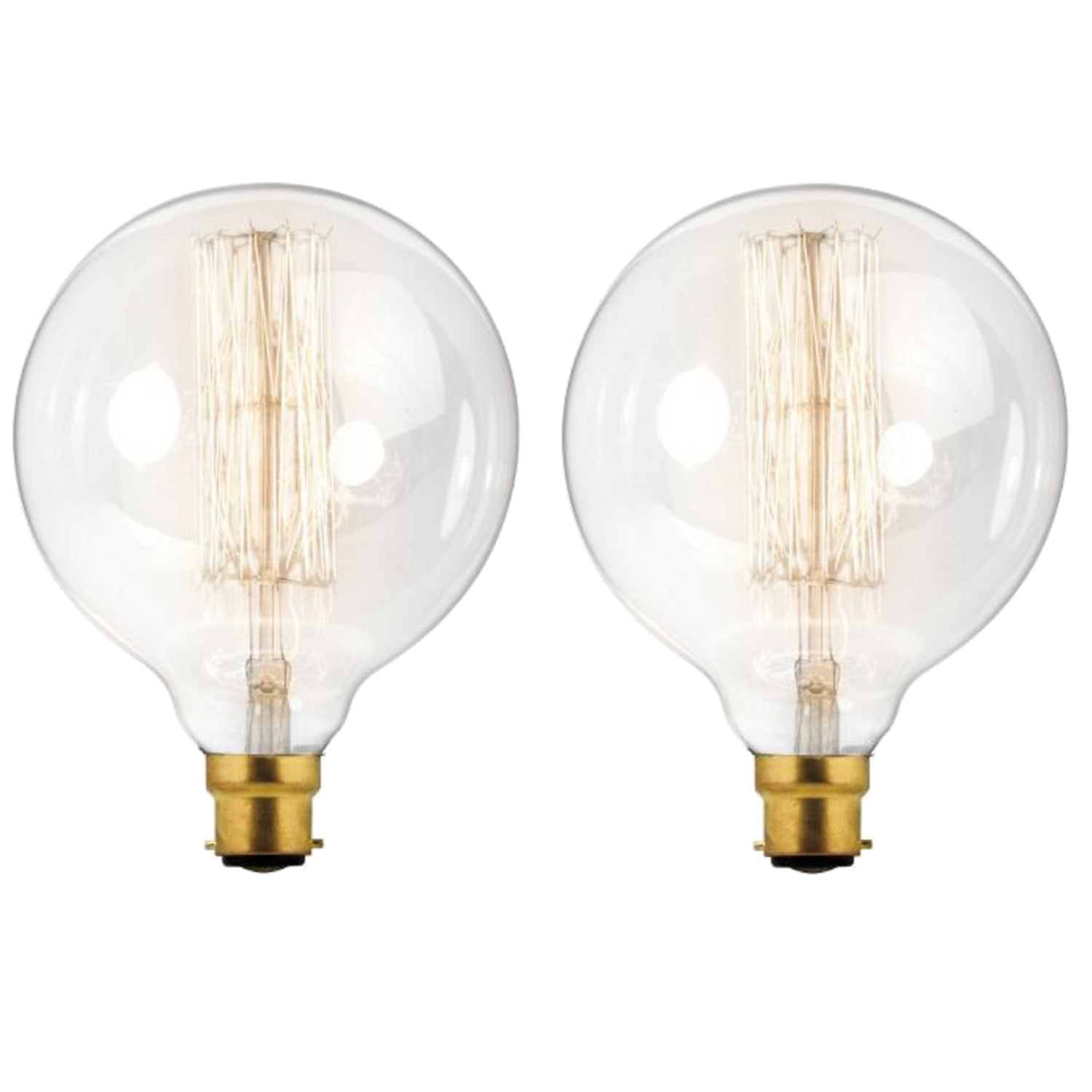 2 Pack B22 LED Edison Dimmable Vintage Amber Glass Warm white 2700K Light Bulbs~5341-2