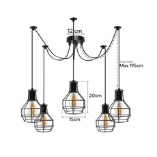 Chandelier Pendant Lights Spider Adjustable DIY E27 Retro Ceiling Light~1590-3