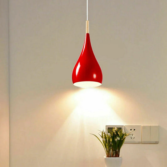 Red colour Retro Style Metal Ceiling Hanging Pendant Light Shade Modern Design~1649-0