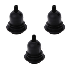 3Pack E27 Light Bulb Pendant Socket Holder Screw Black Plastic Lamp holder~4373-0