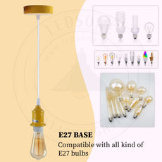 2 Pack Industrial Pendant Light Fitting,Lamp Holder Ceiling Hanging Light~4274-2