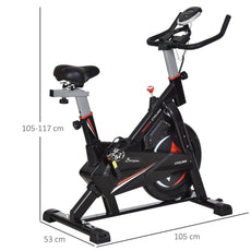 Steel Stationary Bike 5-Level Exercise Bike w/ LCD Monitor-2