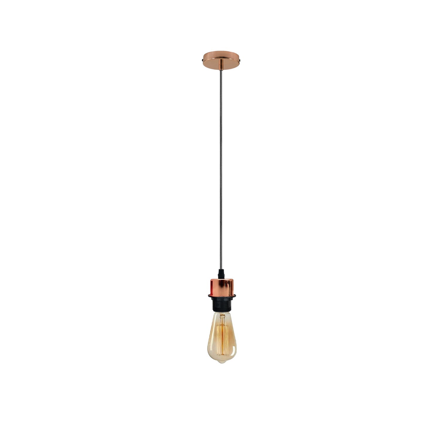 Rose Gold Pendant Light,E27 Lamp Holder Ceiling Hanging Light,With PVC Cable~4220-5