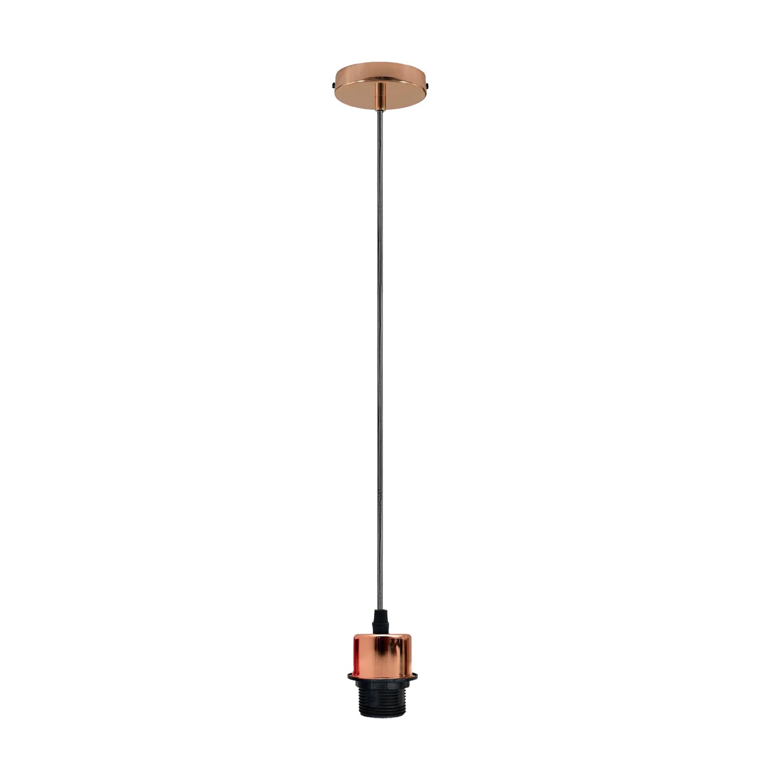 Rose Gold Pendant Light,E27 Lamp Holder Ceiling Hanging Light,With PVC Cable~4220-0