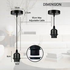 Rose Gold Pendant Light,E27 Lamp Holder Ceiling Hanging Light,With PVC Cable~4220-1