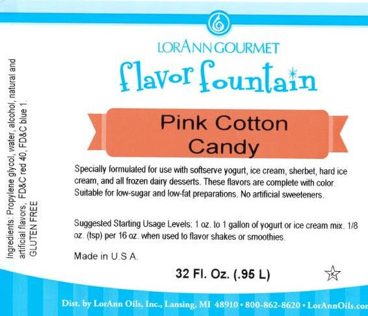 Pink Cotton Candy Flavor 32 oz Bottle-1