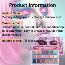 18 Color Eye Shadow Slate Waterproof