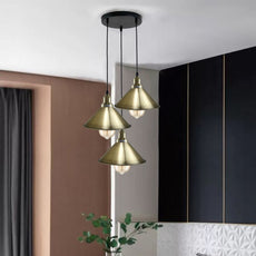 3 Pendant Light Fixture Brass Over the Kitchen Island~1302-4