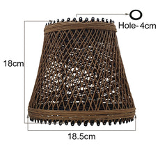 Woven Rattan Creative Lamp Cage With Free Reducer Plate ~1970-2