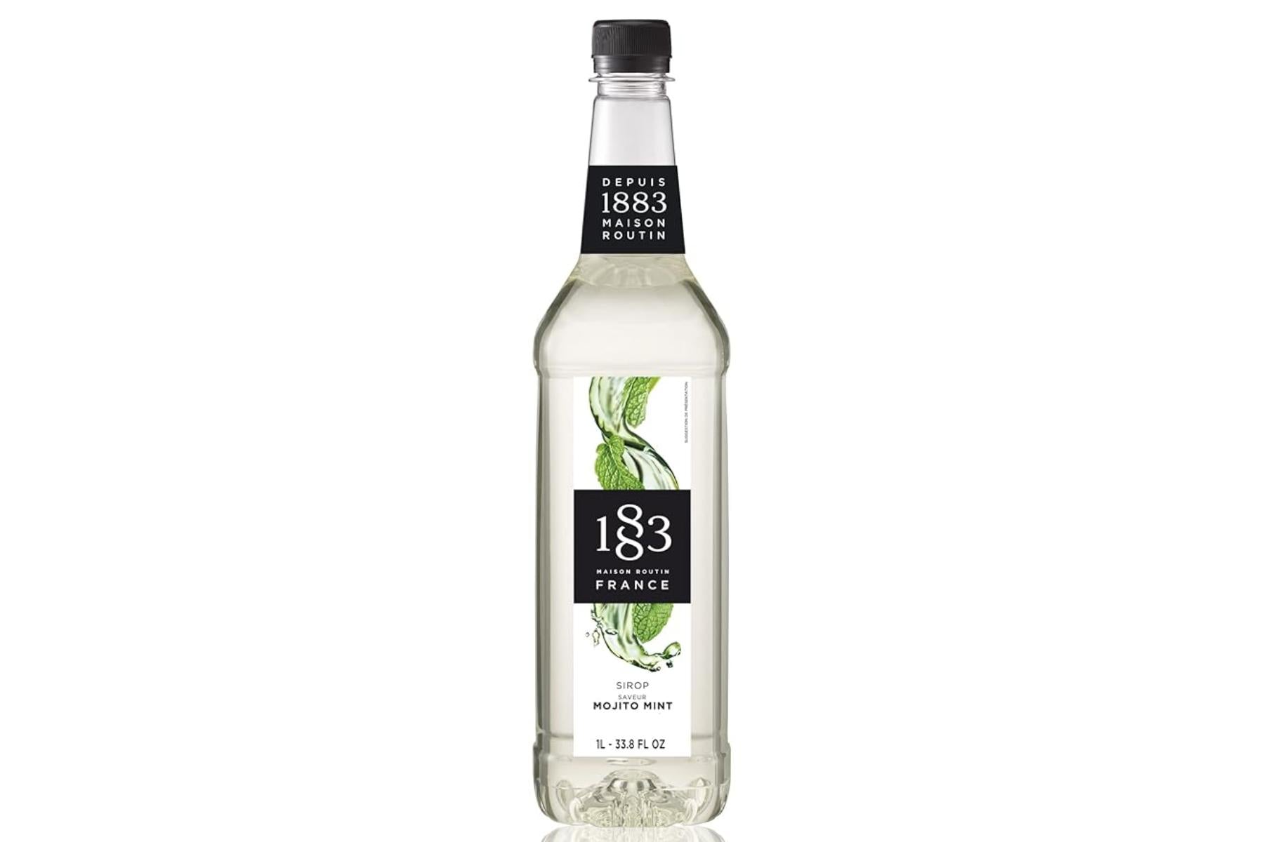 1883 Maison Routin Premium Syrup - 6 x 1L Pet-Plastic Bottles  - Mojito Mint-0